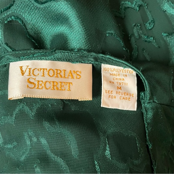 Vintage Victoria Secret Gold Label Floral Burnout Semi Sheer Night Shirt - Picture 2 of 4